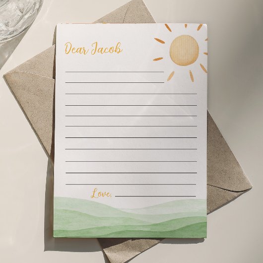 Little Sunshine Time Capsule Notitie Bericht Kaart