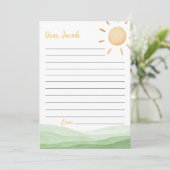 Little Sunshine Time Capsule Notitie Bericht Kaart (Staand voorkant)