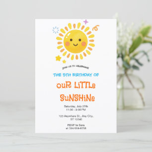 Little Sunshine Verjaardag Gelukkige Zon Feest Kaart