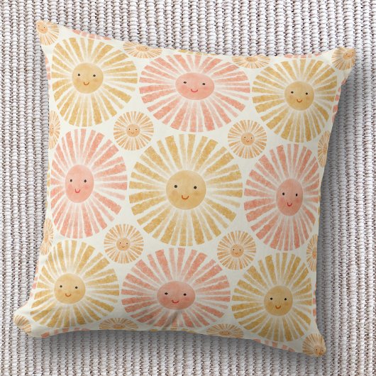 Little Sunshine Watercolor Patroon Kussen