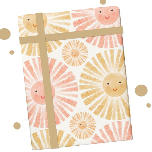 Little Sunshine Waterverf Pattern Cadeaupapier