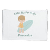 Little Surfer guy personaliseert Kussensloop (Achterkant)