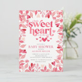 Little Sweeite Baby shower Invitation Kaart (Staand voorkant)