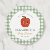 Little Sweet Apple Baby shower Bedankjes Labels (Achterkant)