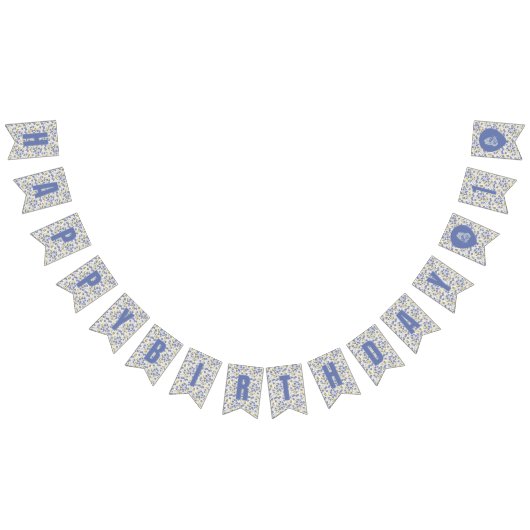 Little Sweet Pea Floral Happy Birthday Vlaggetjes (Alle)