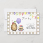 Little Sweet Potato verjaardagsfeestje bedankt (Voorkant)