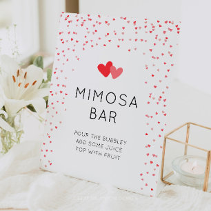 Little Sweetheart Baby shower Mimosa Bar Teken Reclamebord Met Voetstuk