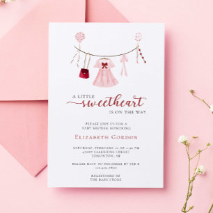 Little Sweetheart Baby shower Valentijn Schattige Kaart
