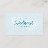 Little Sweetheart Blue Baby shower Boeken voor Bab Informatiekaartje (Achterkant)