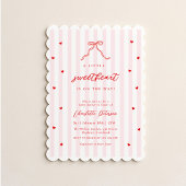 Little Sweetheart Bow Baby Shower Uitnodiging