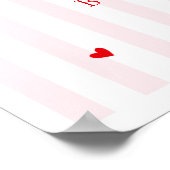 Little Sweetheart Bow Baby Shower Welcome Poster (Coin)