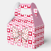 Little Sweetheart Bow hart geruit Bedankdoosjes (Voorkant)