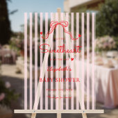 Little Sweetheart Bow Pink Valentine's Baby Shower