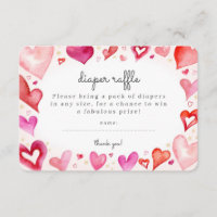 Little Sweetheart Luier Raffle Uitnodiging Invoege