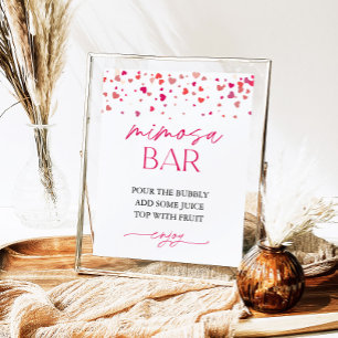 Little Sweetheart Mimosa Bar Baby shower Sign Poster
