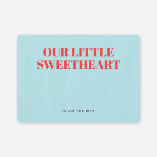 Little Sweetheart Minimalist Boy Baby shower Kaart
