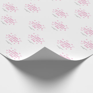 Little Sweetheart Pink Girl Baby Shower  Cadeaupapier