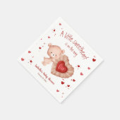 Little Sweetheart Red Baby shower servetten (Hoek)