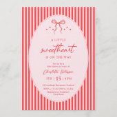 Little Sweetheart Retro Baby Shower Invitation (Devant)