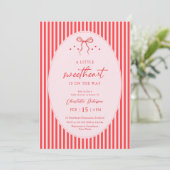 Little Sweetheart Retro Baby Shower Invitation (Debout devant)