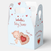 Little Sweetheart Rood Blauw Valentijns Baby showe Bedankdoosjes (Geopend)