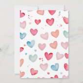 Little Sweetheart Schattige Heart Pattern Baby sho Kaart (Achterkant)