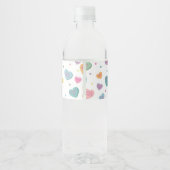 Little Sweetheart Snoep februari feestdecor Waterfles Etiket (Achterkant)