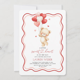 Little Sweetheart Teddybeer Babyshower Uitnodiging