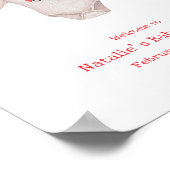 Little Sweetheart Valentijn Boy Baby shower Poster (Hoek)