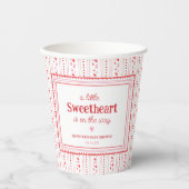 Little Sweetheart Valentijns's Shower Favors Papieren Bekers (Voorkant)