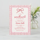 Little Sweetheart Valentine Baby Shower Invitation (Debout devant)