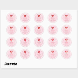 Little Sweetheart Valentine Coquette Round  Ronde Sticker
