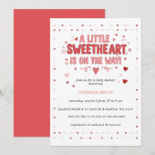 Little Sweetheart Valentines Baby Shower Kaart (Voorkant / Achterkant)