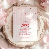 Little Sweetheart Valentines Bow Baby Shower Kaart