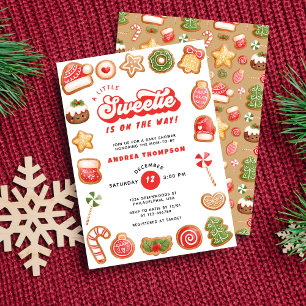 Little Sweetie Gingerbread Baby shower Christmas Kaart