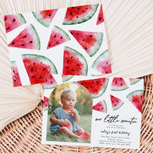 Little Sweetie Photo Invitation d'anniversaire