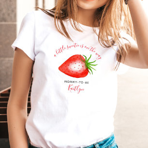 Little Sweetie Strawberry Baby shower Mammie-to-be T-shirt