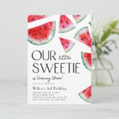 Little Sweetie Watermelon Invitation d'anniversair (Debout devant)