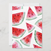 Little Sweetie Watermelon Invitation d'anniversair (Dos)
