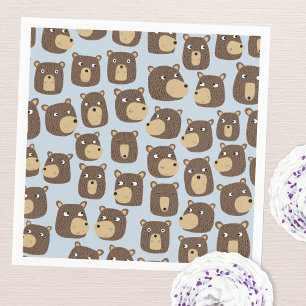 Little Teddy Bear Cub Pattern Servet