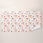 Little teddy bear with strawberry (Serviette de bain)