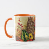 Little Thanksgiving Bird Harvest Mug Cup Orange (Gauche)