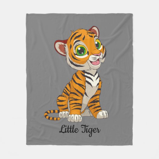 Little Tiger Design Fleece Blanket (Voorkant)