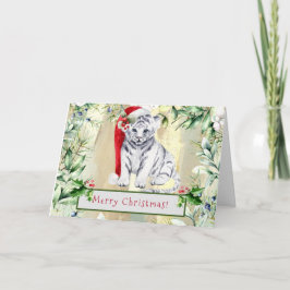 Little Tiger-kerstWenskaart Feestdagen Kaart