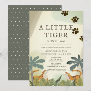 Little Tiger Safari Oerwoud Baby shower Kaart
