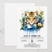 Little Tiger's Adventure Boy Verjaardag Kaart (Voorkant / Achterkant)