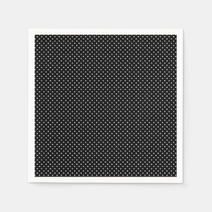 Little Tiny Polka Dots Zwart en Wit Servet