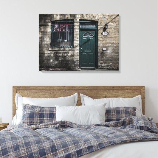 Little Tiny Street No 11 Kleurversie Canvas Afdruk (Insitu (Slaapkamer))