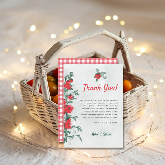 Little Tomato Rustic Chic Waterverf Baby shower Bedankkaart