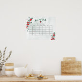 Little Tomato Rustic Girl Baby shower Guess Datum Poster (Keuken)